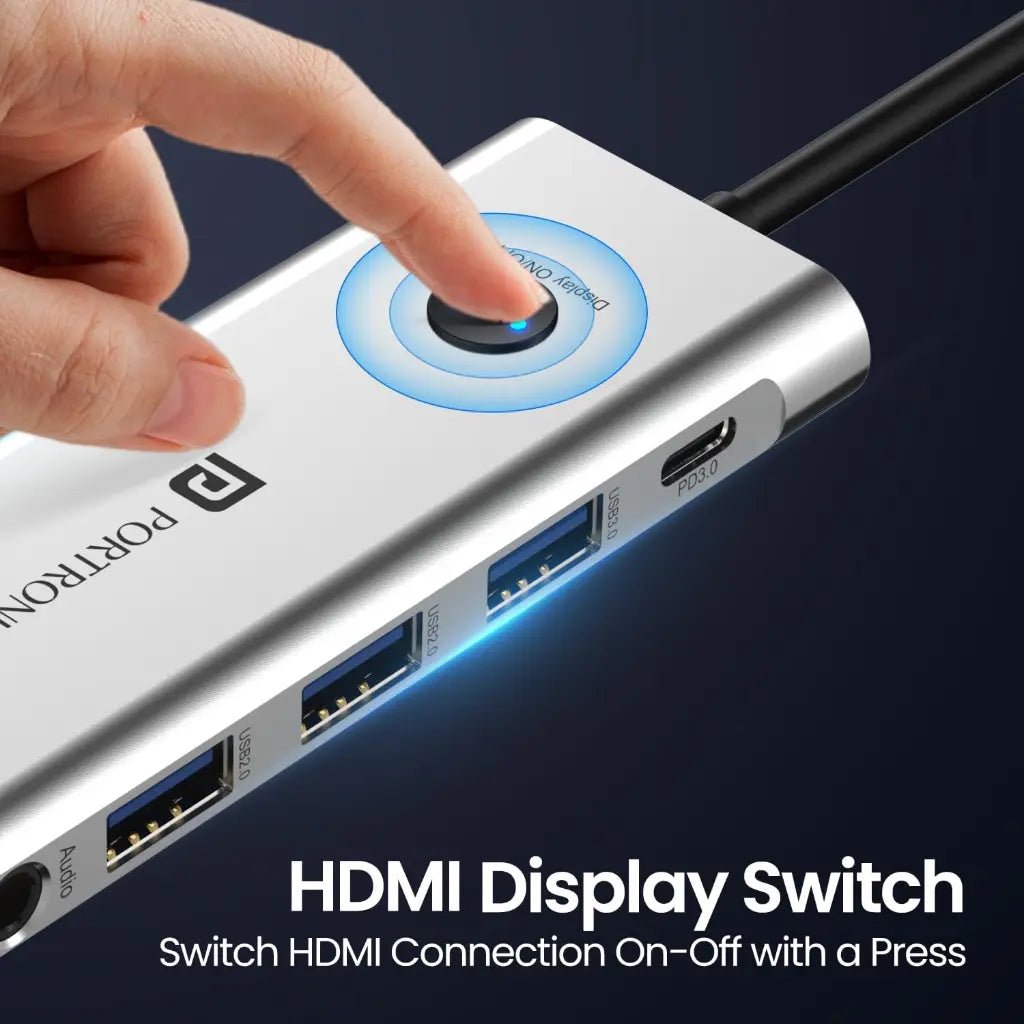 Portronics Mport One (POR 2349) 9-in-1 USB-C Hub with 4K 60Hz HDMI Output