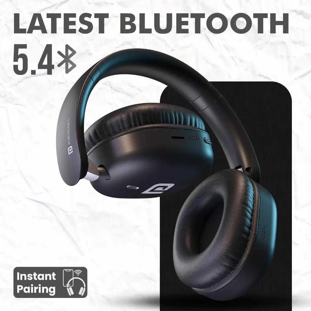 Portronics Muffs M6 (POR 3261) Over-Ear Wireless Bluetooth Headphones with 40-Hour Playtime