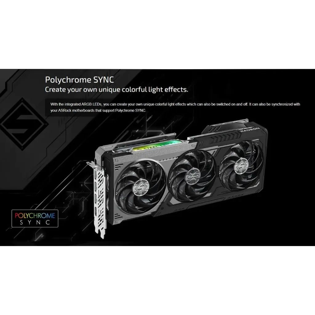 ASRock Steel Legend AMD Radeon RX 9070 XT 16GB GDDR6 Graphics Card - Dark Edition