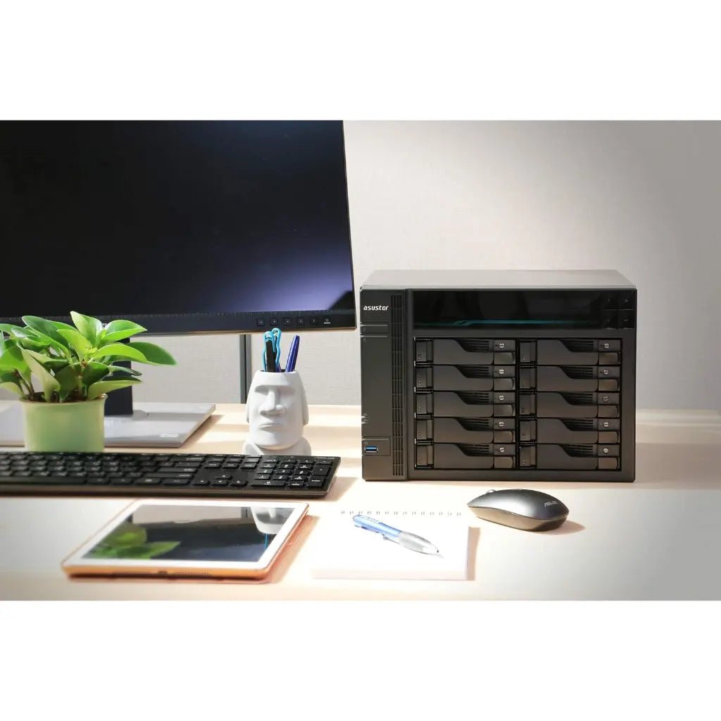 ASUSTOR Lockerstor 10 AS6510T 10-Bay High-Performance Diskless NAS with Dual 10GbE and 2.5GbE Connectivity