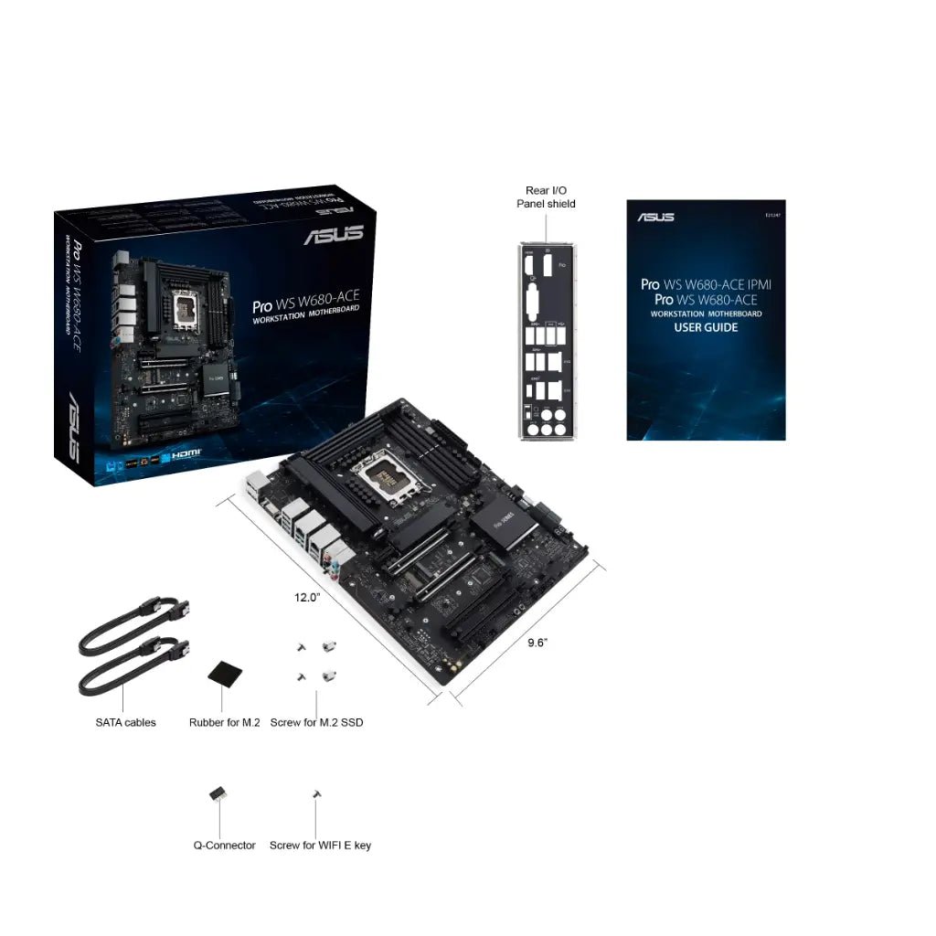 ASUS Pro WS W680-ACE LGA1700 DDR5 Workstation Motherboard with ECC Memory Support