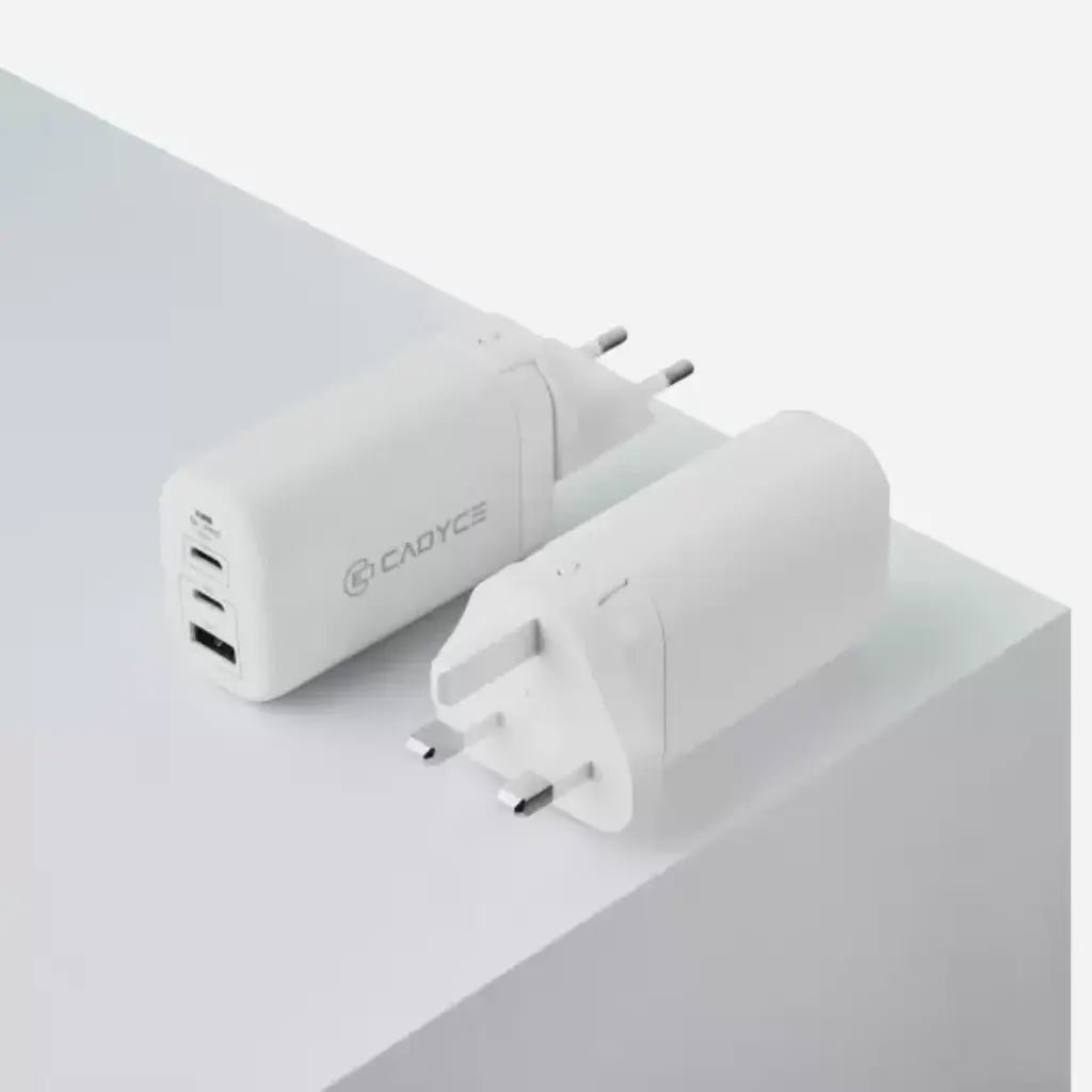 Cadyce CA-CPA61 65W GaN Fast Wall Charger with Dual USB-C PD 3.0 and USB-A QC 3.0 Ports