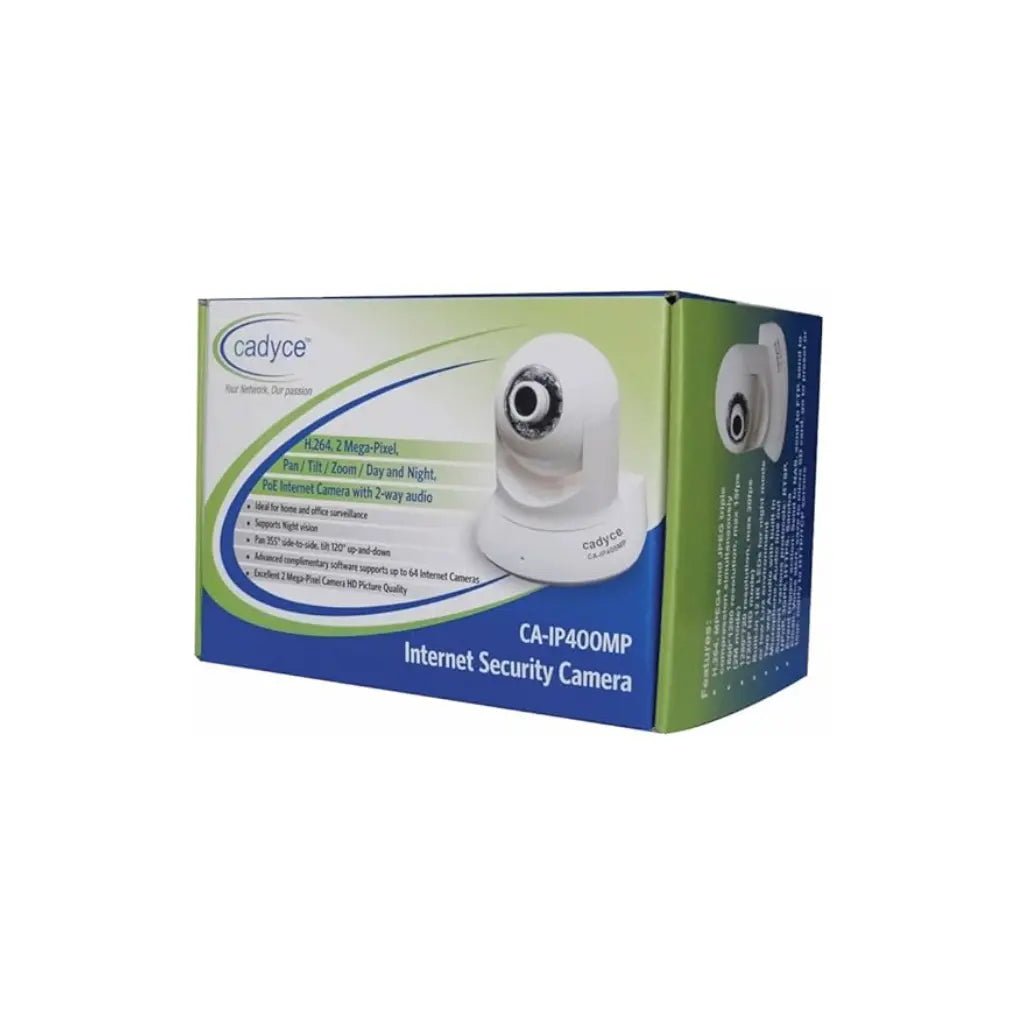 Cadyce CA-IP400MP 2MP Full HD PoE Day/Night PT Internet Security Camera with 2-Way Audio