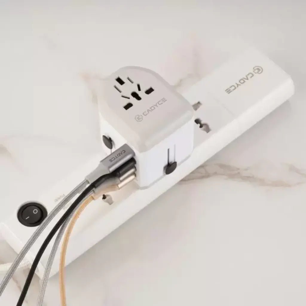 Cadyce CA-UTA 30W Universal Travel Adapter with USB-C Power Delivery and 3 USB Charging Ports