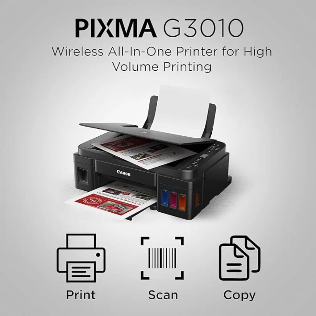 Canon PIXMA G3010 Wireless All-in-One Ink Tank Printer for High Volume Printing