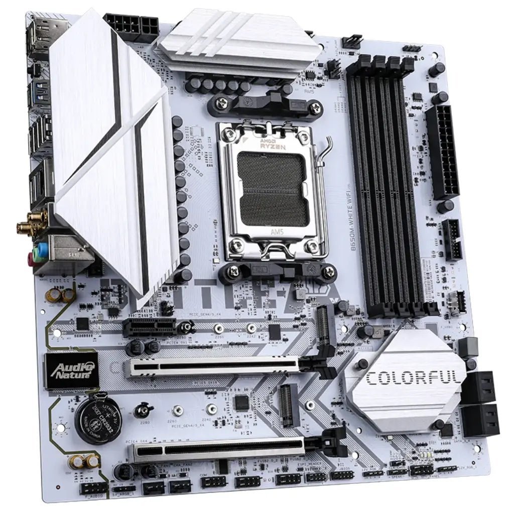 Colorful BATTLE-AX B650M WHITE WIFI V15 AMD AM5 DDR5 Micro-ATX Motherboard with WiFi 6