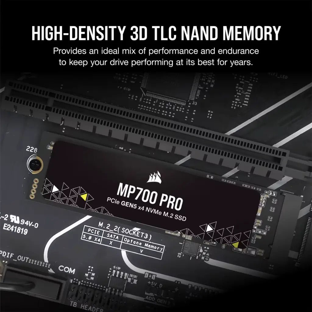 Corsair MP700 Pro 1TB PCIe Gen5 x4 NVMe 2.0 M.2 Internal Solid State Drive