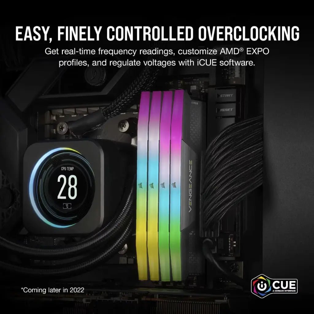 Corsair Vengeance RGB 16GB (1x16GB) DDR5 6000MHz CL36 Desktop Memory Kit