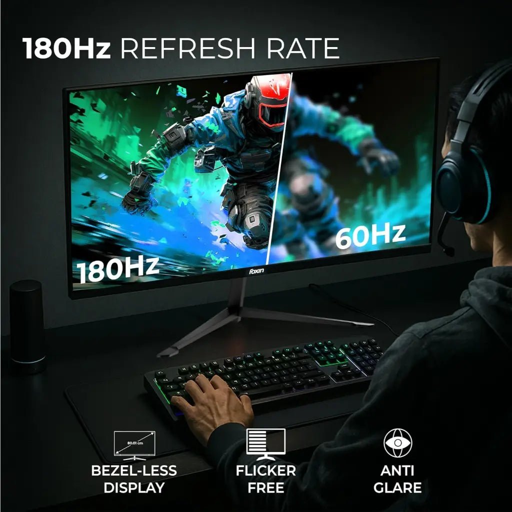 Foxin Phantom 32-inch 180Hz 1ms Full HD Curved LED Gaming Monitor