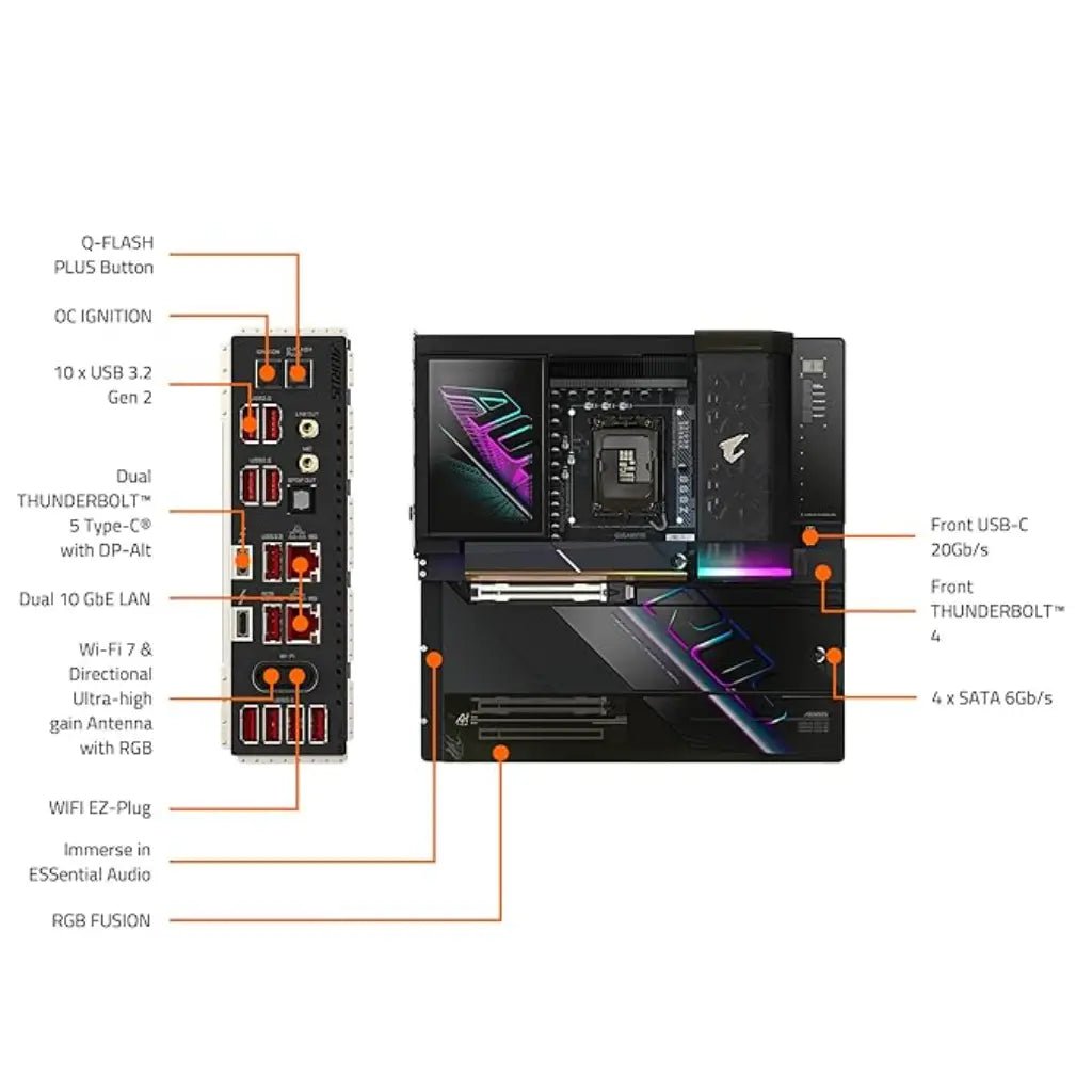 Gigabyte Z890 AORUS XTREME AI TOP Wi-Fi 7 Intel Z890 LGA1851 DDR5 E-ATX Enthusiast Motherboard