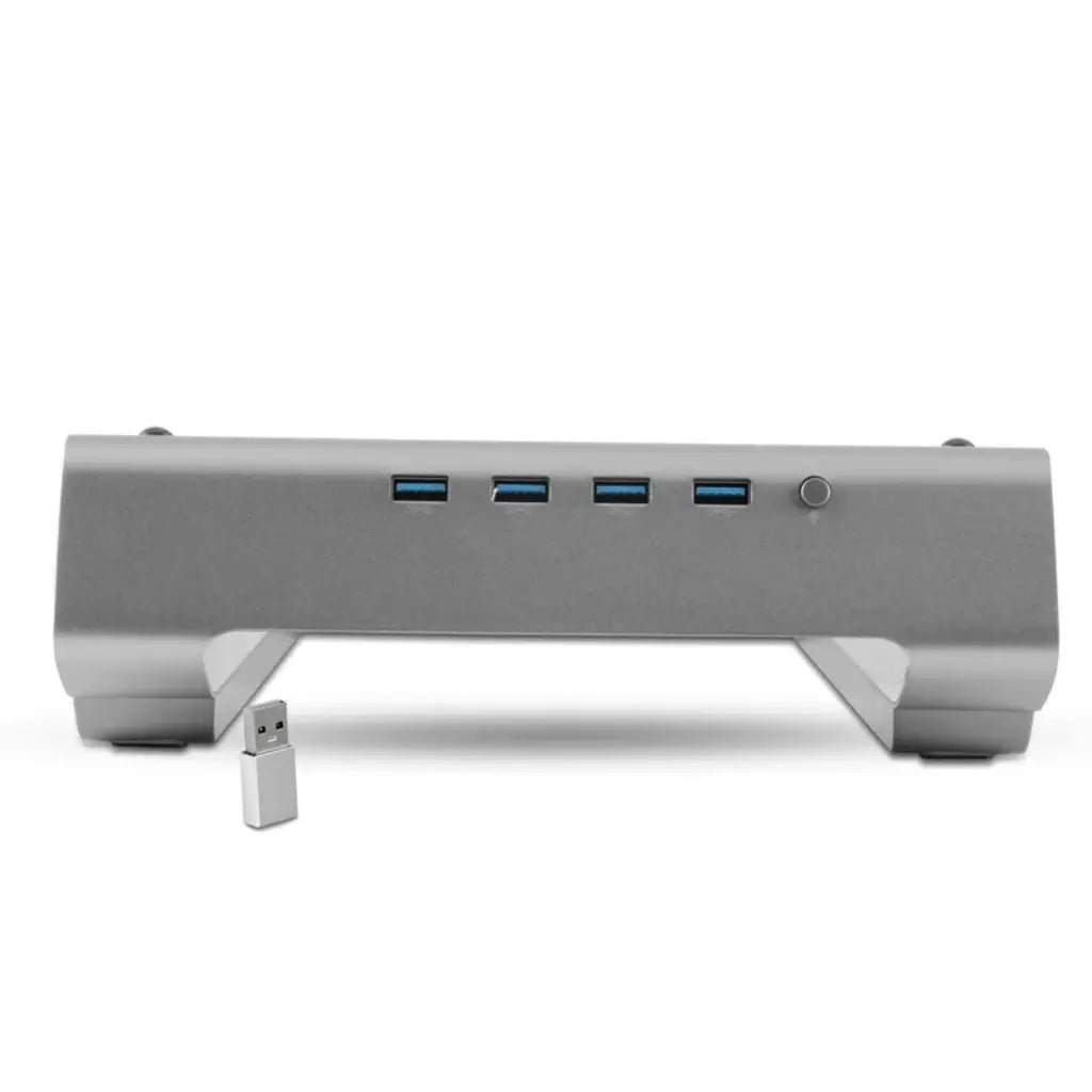 Lapcare Legend Ergonomic Aluminium Alloy RGB Laptop Stand with 4-Port USB 3.0 Hub
