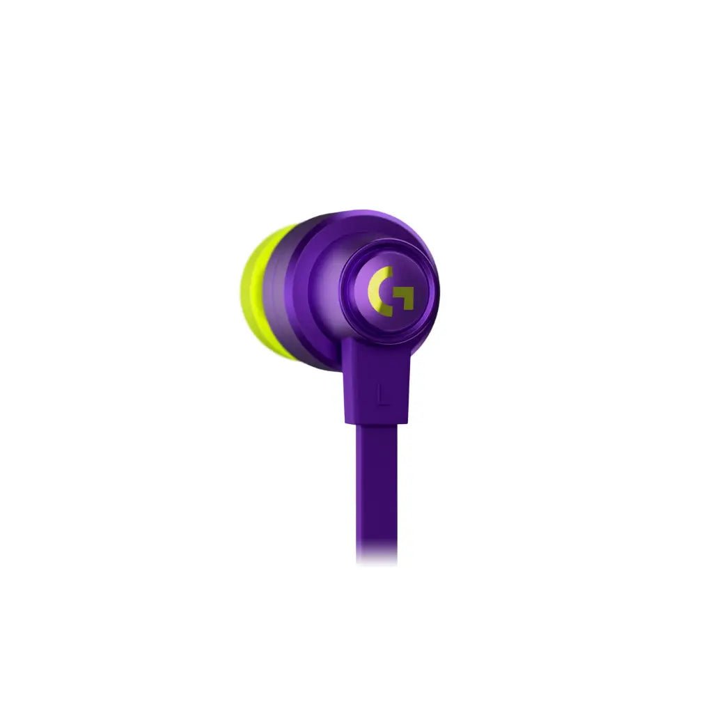 Logitech G333 Wired Gaming Earphones with Dual Dynamic Drivers and In-Line Microphone - Purple