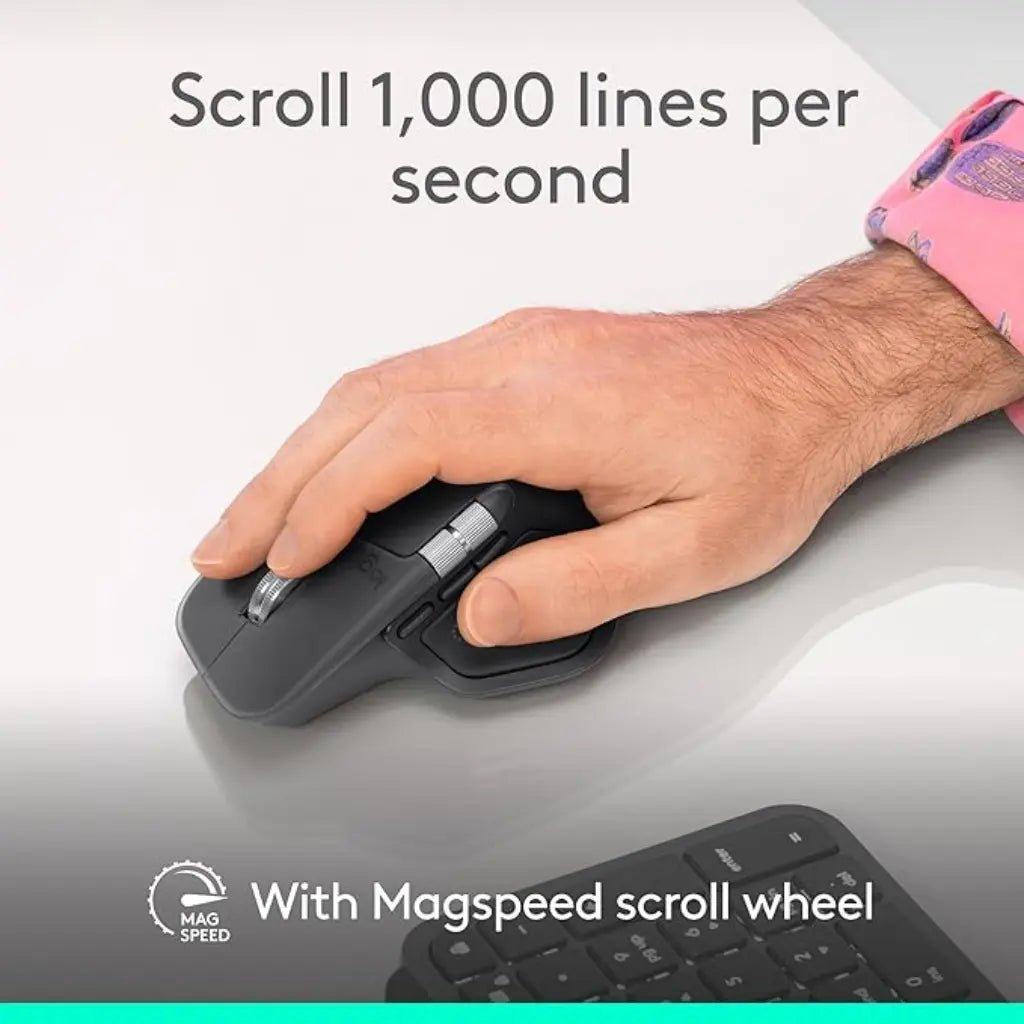 Logitech MX Master 4 Advanced Ergonomic Wireless Mouse with Haptic Feedback and MagSpeed Scroll Wheel