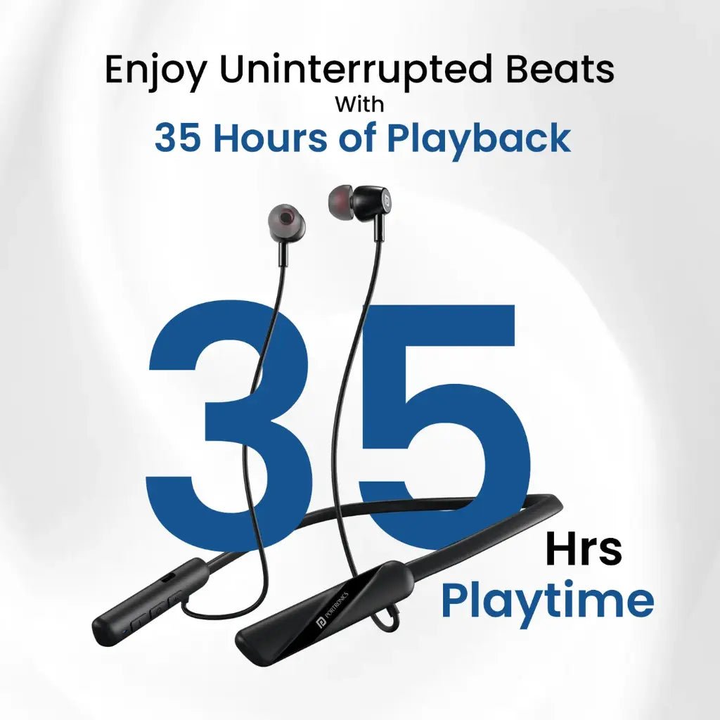 Portronics Harmonics Z10 Wireless Neckband with Bluetooth 5.3 and 35-Hour Battery Life