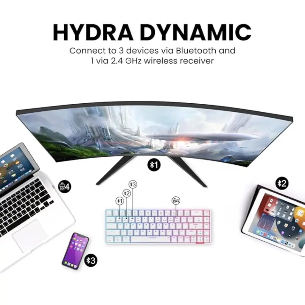 Portronics Hydra 10 (POR 1607) Mechanical Wireless Gaming Keyboard with RGB Backlighting