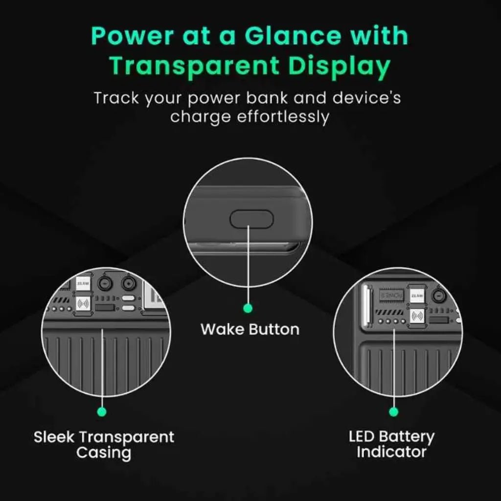Portronics Luxcell Wireless Mini 10K (POR 2178) 10000mAh Portable Power Bank with Wireless Charging