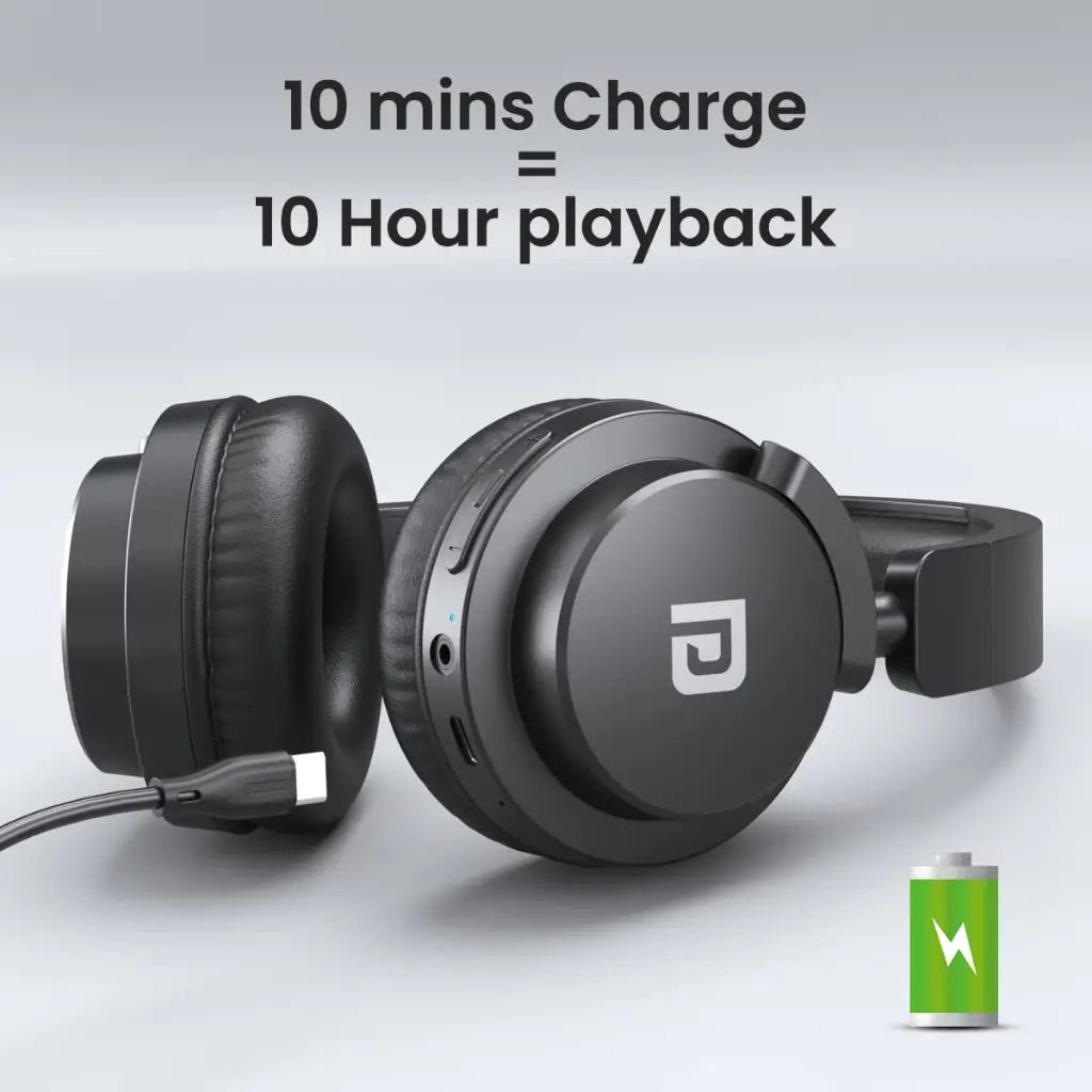 Portronics Muffs M2 POR 1882 Wireless Bluetooth 5.3 Over-Ear Headphones with 40-Hour Battery Life