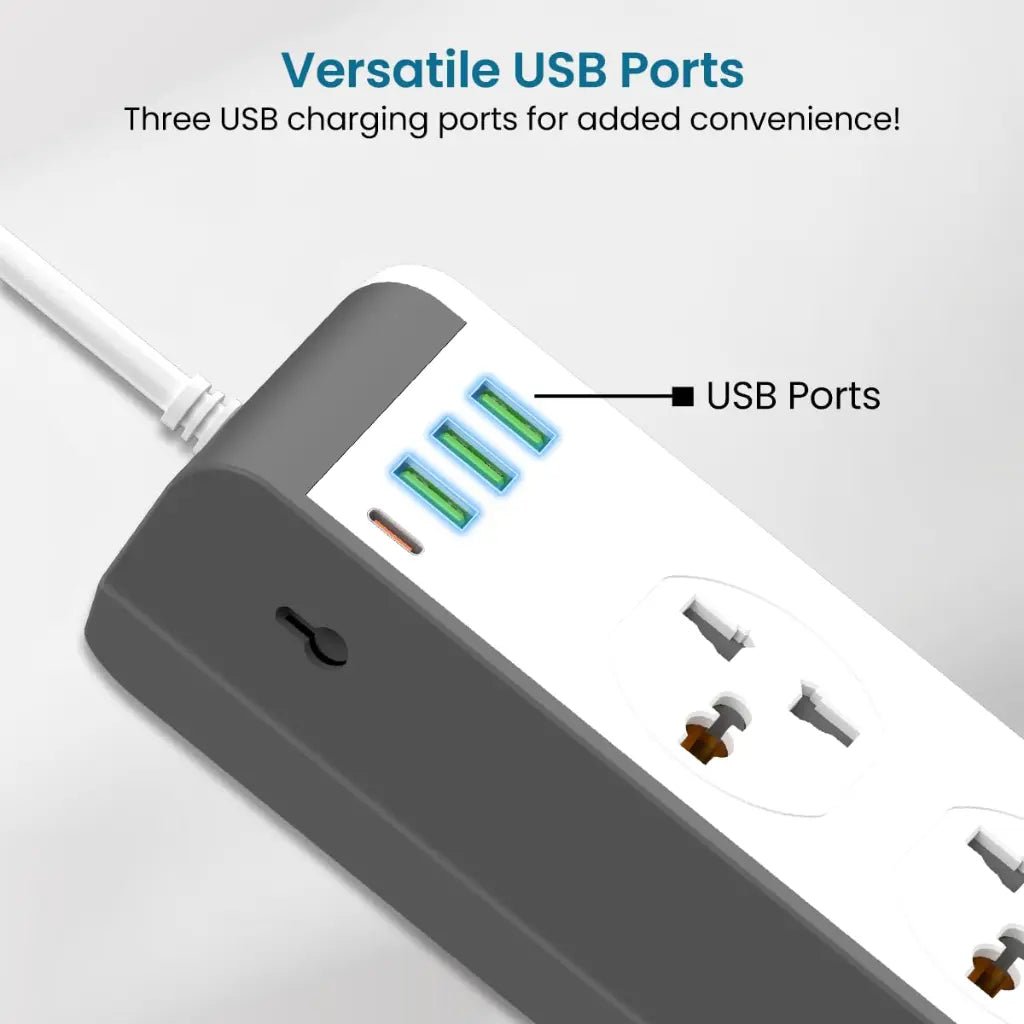 Portronics Power Plate 14 (POR 2072) 10-Socket Universal Extension Board with Surge Protection