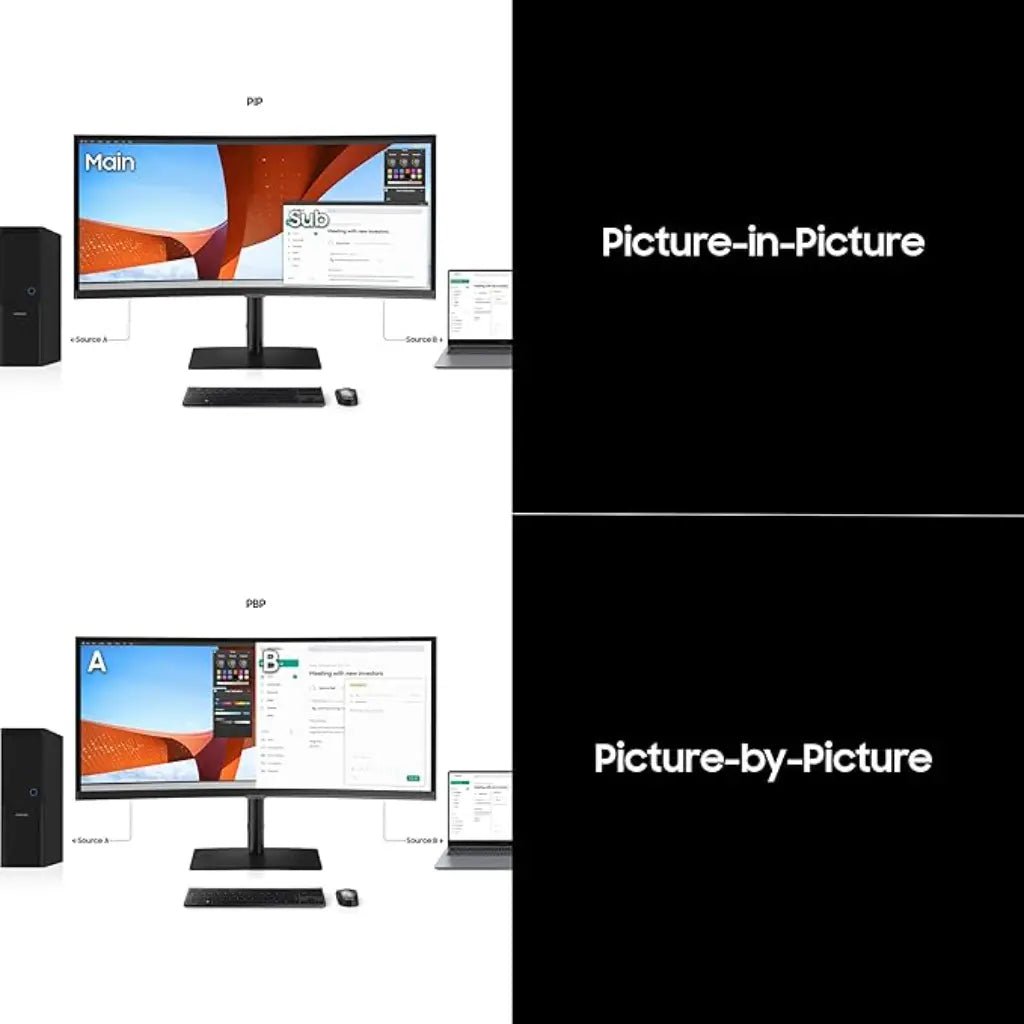 Samsung ViewFinity S6 34-Inch Ultra-WQHD 100Hz Curved Monitor with Built-in Speakers (LS34C650UAWXXL)