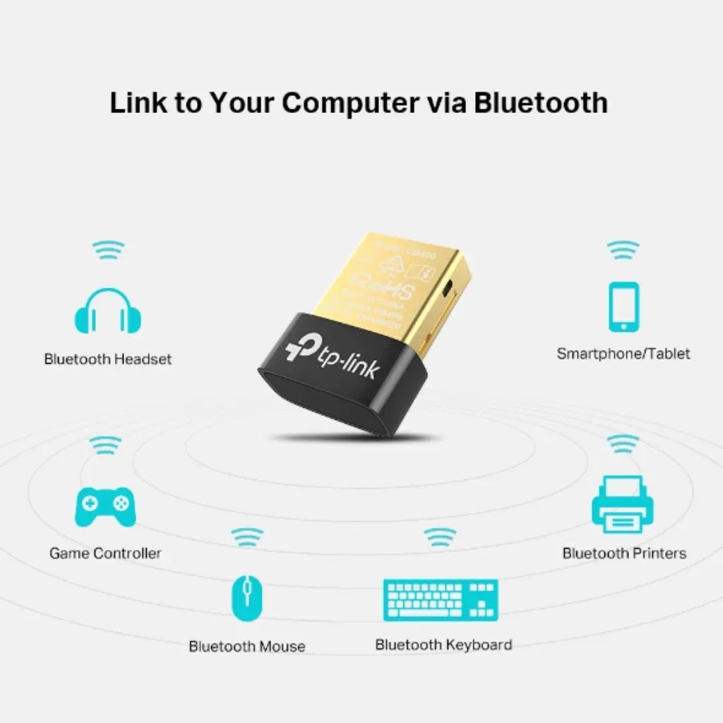 TP-Link UB400 Bluetooth 4.0 Nano USB Adapter for PC and Laptop - Plug and Play Wireless Connectivity