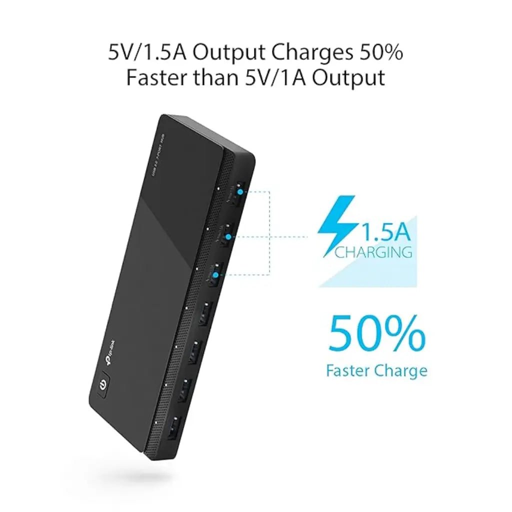 TP-Link UH700 7-Port USB 3.0 Data Hub with 5V/1.5A Fast Charging and 5Gbps Transfer Speed