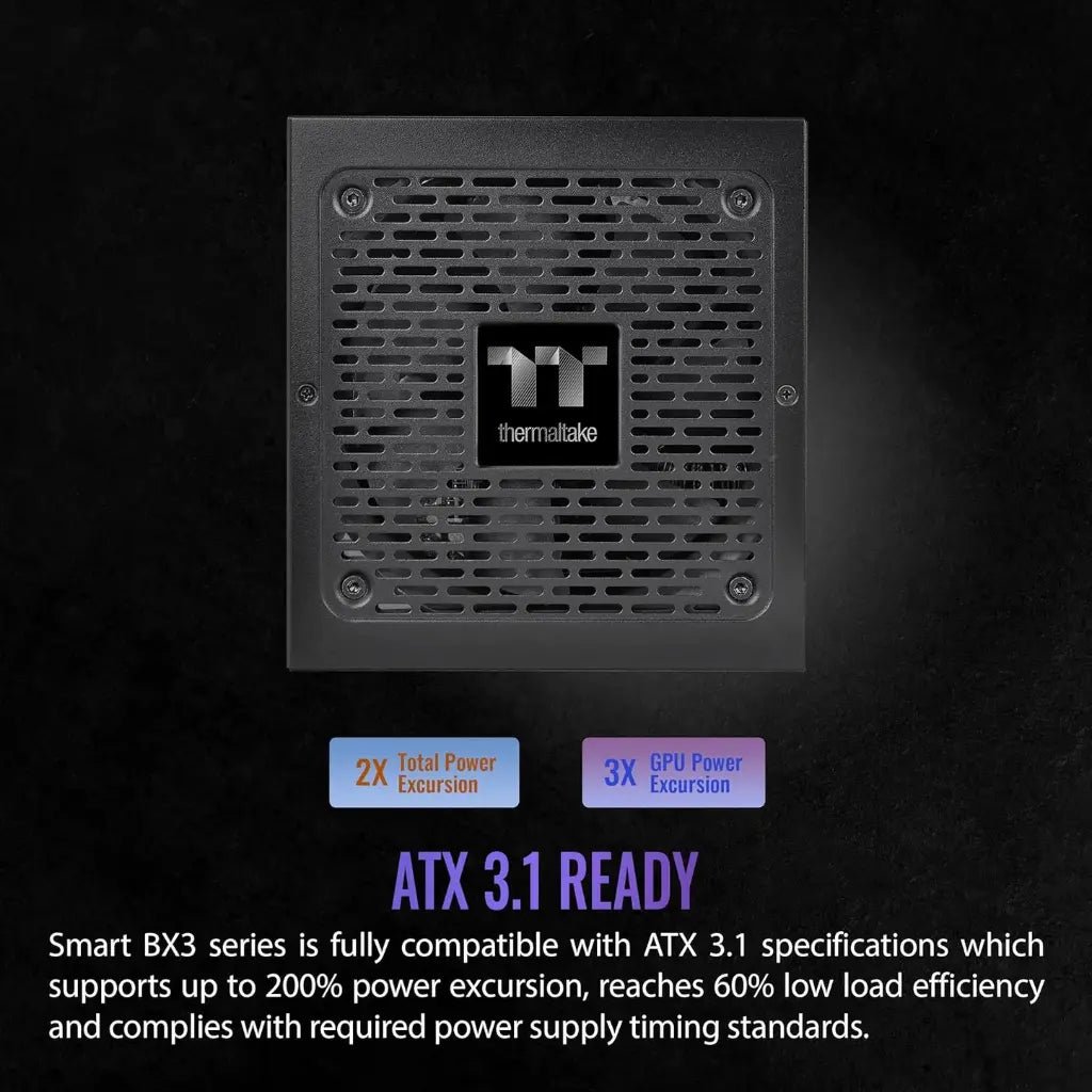 Thermaltake Smart BX3 750W 80 Plus Bronze Certified ATX 3.1 Non-Modular Power Supply Unit