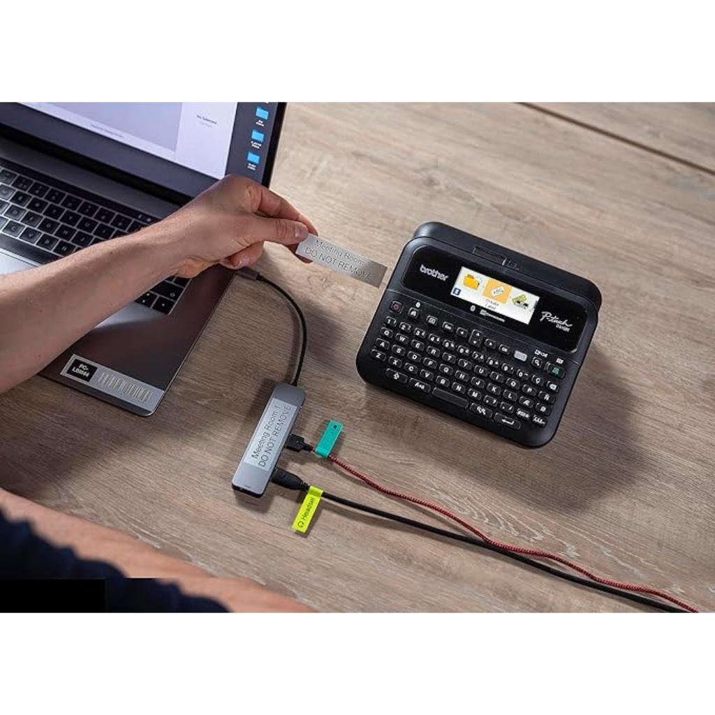 Brother PT-D610BT Professional Bluetooth and USB Label Printer with Auto Cutter and Full-Color LCD Display