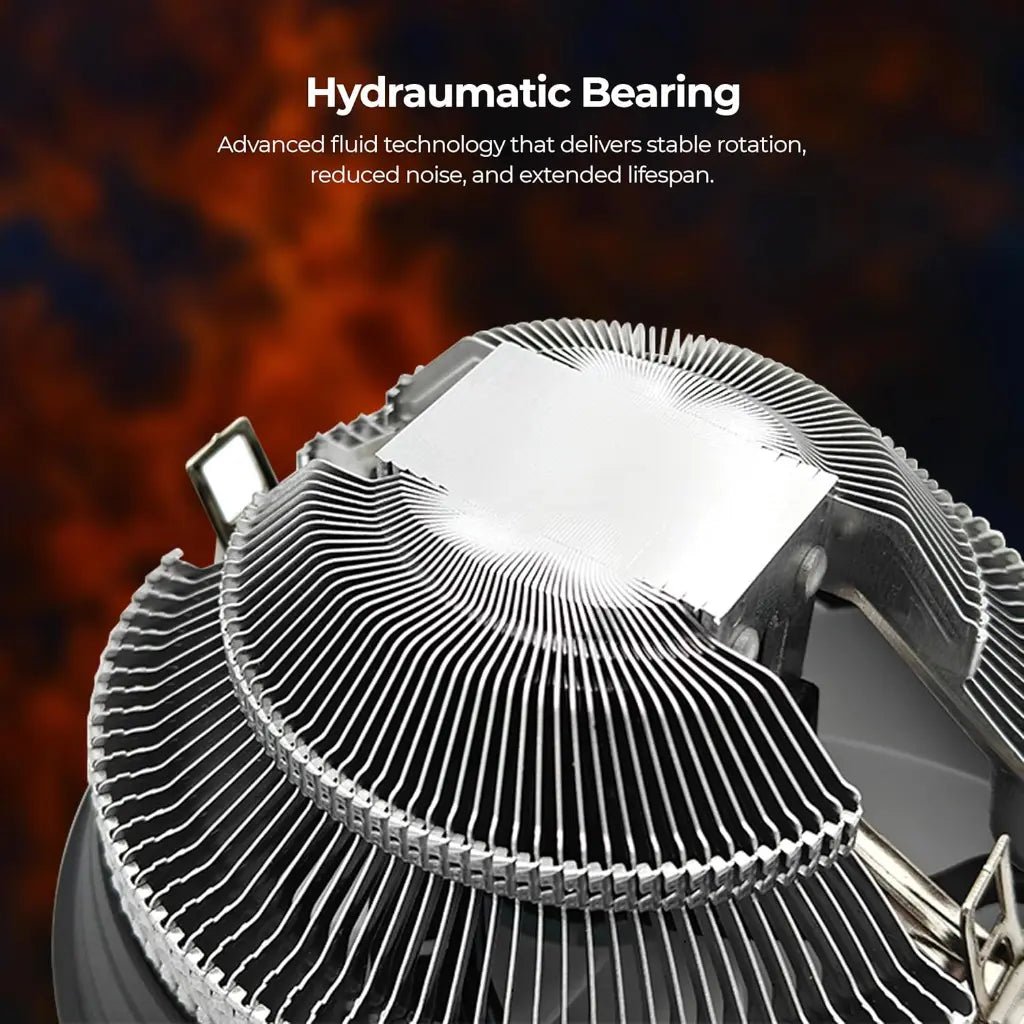 Foxin FCF 002 120mm RGB CPU Cooling Fan with Hydramatic Bearing - High Performance Silent Cooler