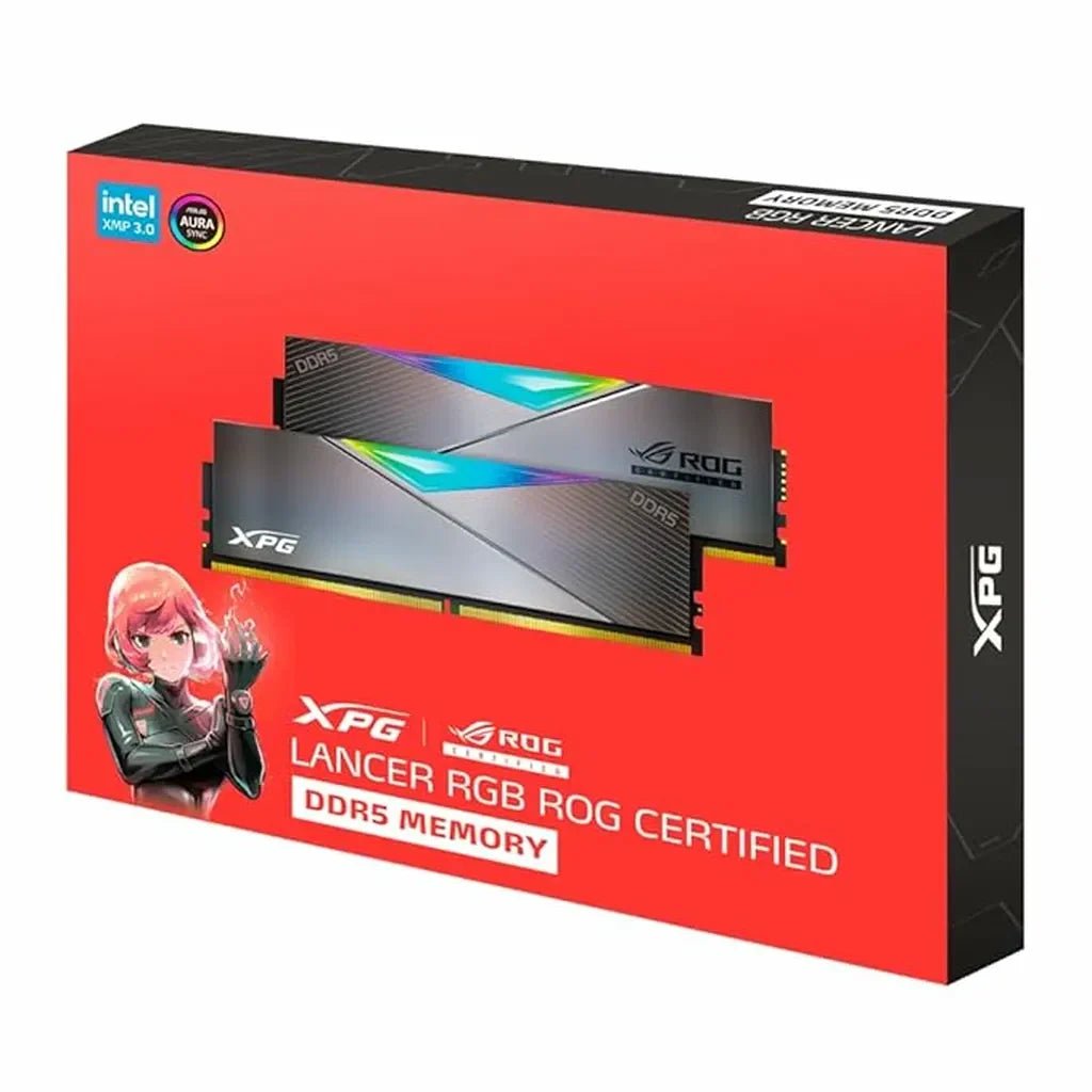 XPG LANCER ROG Certified 48GB (2x24GB) DDR5 7200MHz CL34 RGB High-Performance Gaming Desktop Memory Kit