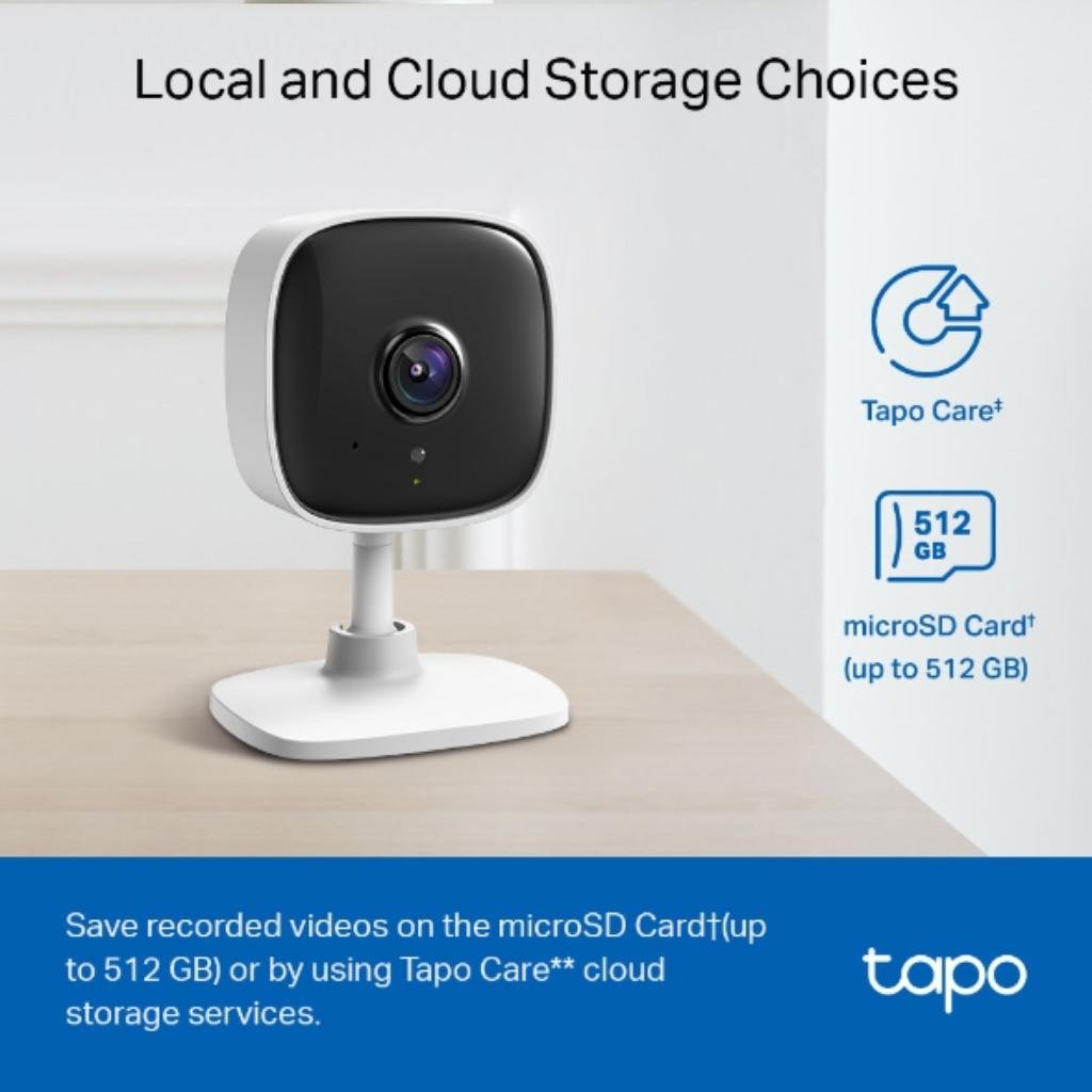 TP-Link Tapo C100 1080p Full HD Indoor Wi-Fi Security Camera with Night Vision and Two-Way Audio