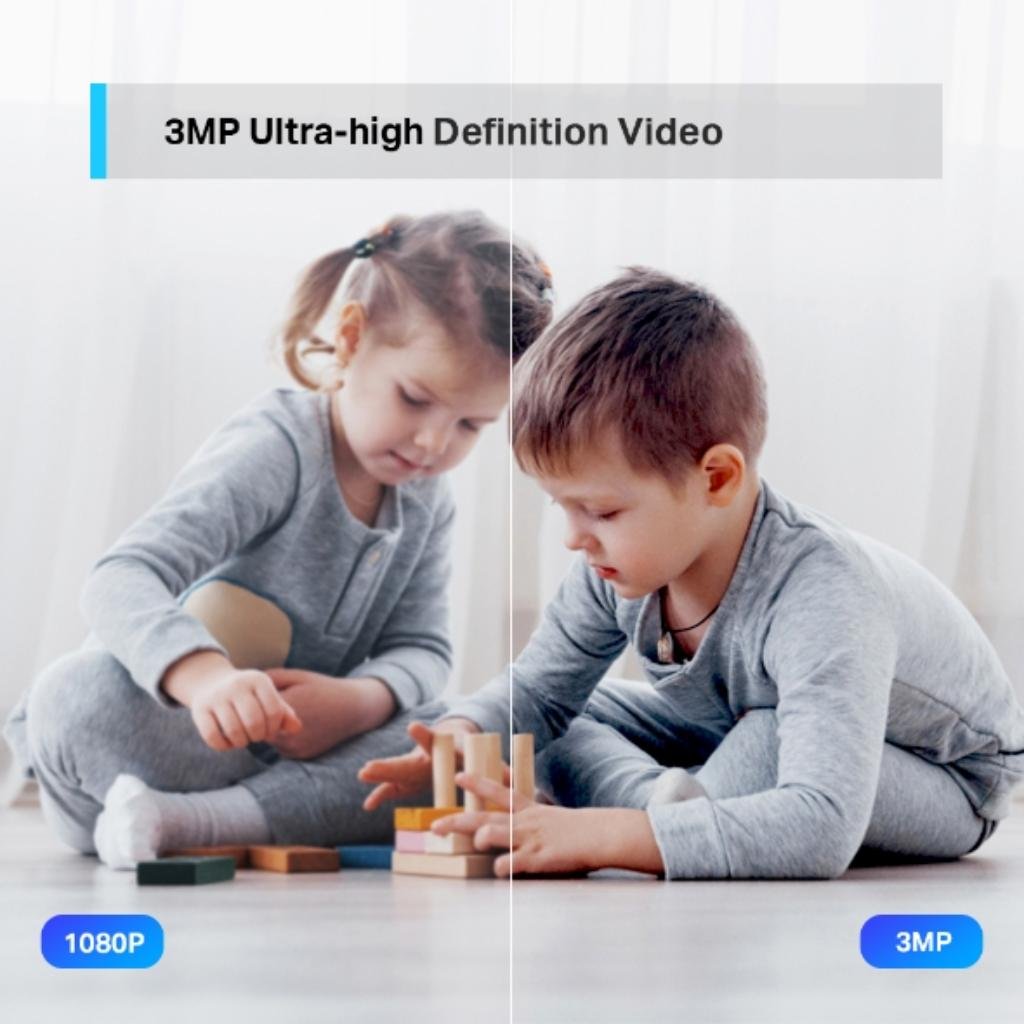 TP-Link Tapo C210-P2 3MP 2K Pan/Tilt Wi-Fi Indoor Security Camera with Night Vision - 2 Pack