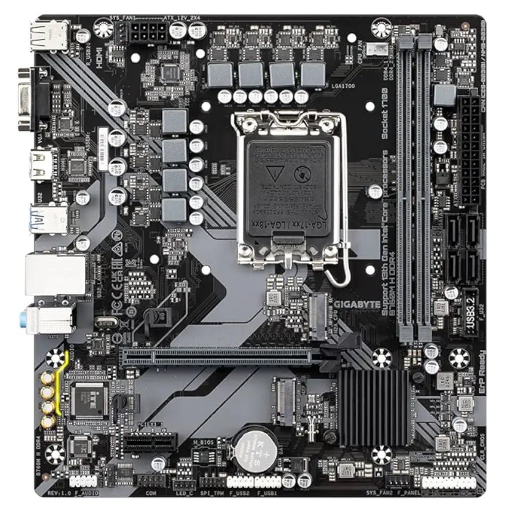 Gigabyte B760M H Intel B760 LGA1700 DDR4 Micro ATX Motherboard for 12th/13th/14th Gen Intel Core Processors