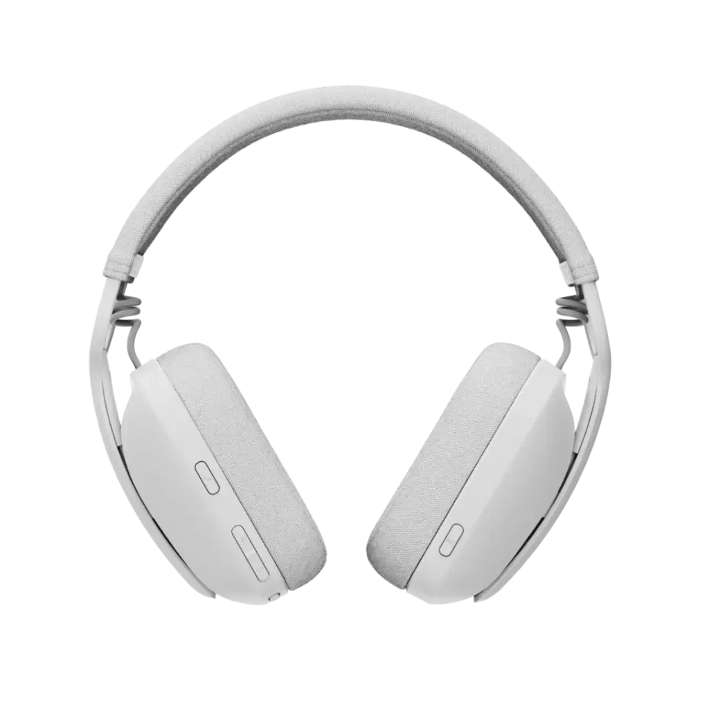 Logitech Zone Vibe 100 Lightweight Wireless Over-Ear Headphones with Noise-Cancelling Microphone - Off White