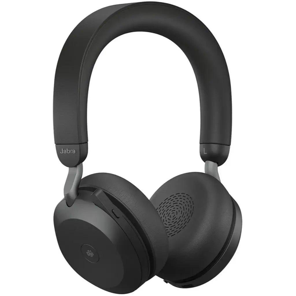 Jabra Evolve2 75 MS Stereo Wireless Bluetooth Headset with Advanced Active Noise Cancellation and USB-C Charging Stand