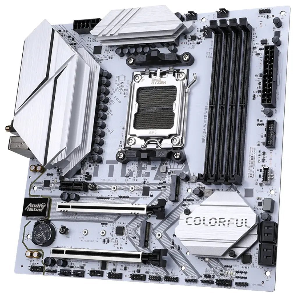 Colorful BATTLE-AX B650M WHITE WIFI V15 AMD AM5 DDR5 Micro-ATX Motherboard with WiFi 6