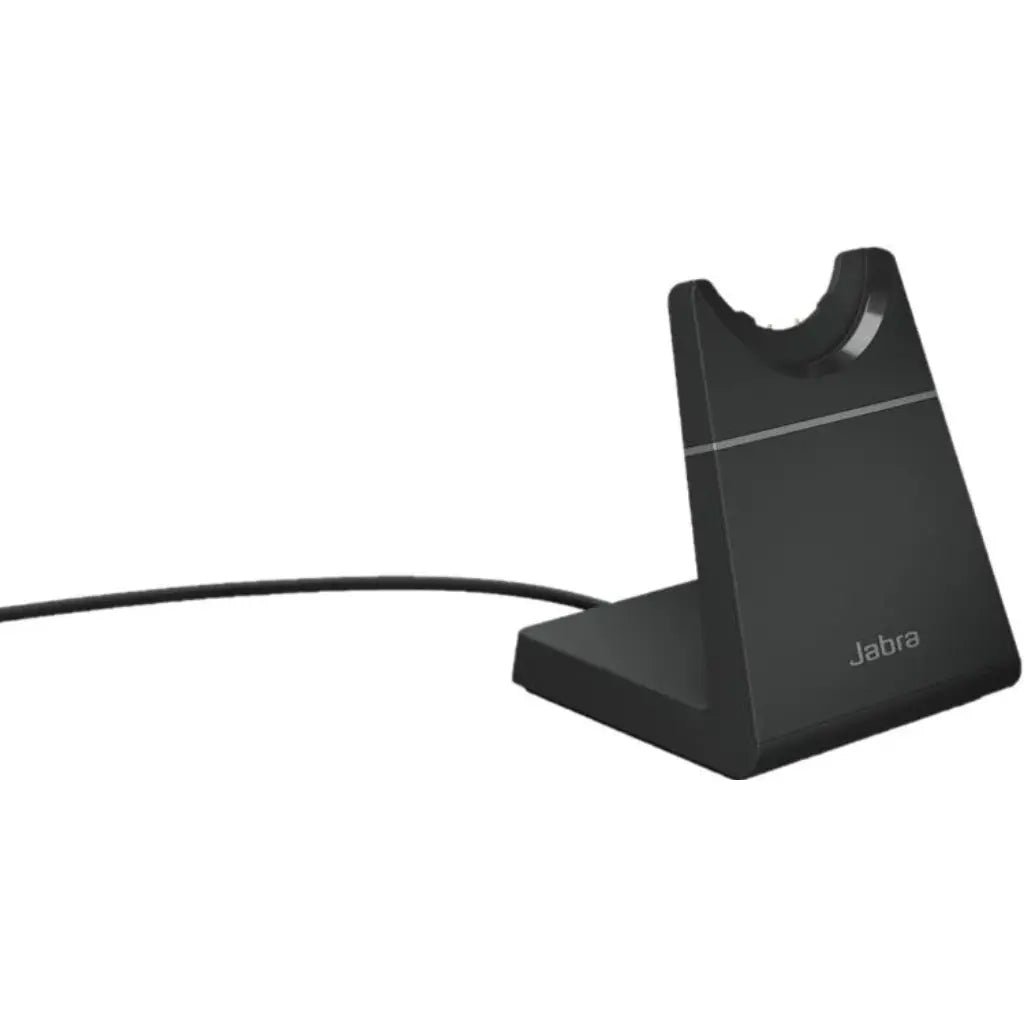 Jabra Evolve2 65 MS Mono Wireless Bluetooth Headset with USB-A Link380a Adapter and Charging Stand