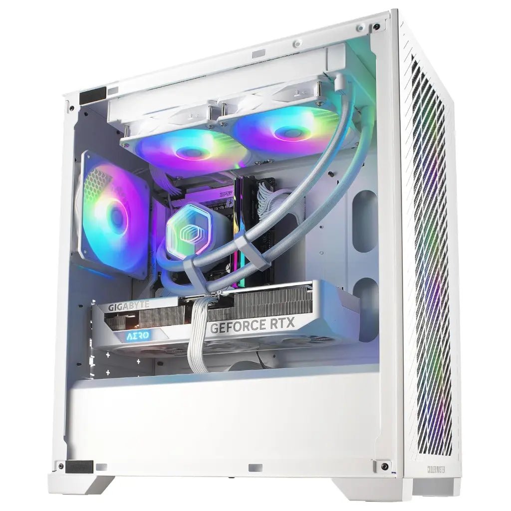 Cooler Master MasterLiquid 240L Core ARGB AIO Liquid CPU Cooler - White Edition