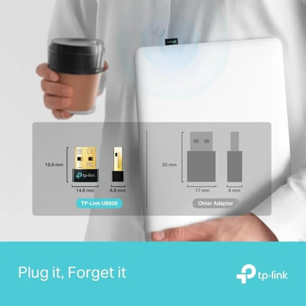 TP-Link UB500 Bluetooth 5.4 Nano USB Adapter - Ultra-Compact Wireless Dongle for PC and Laptop