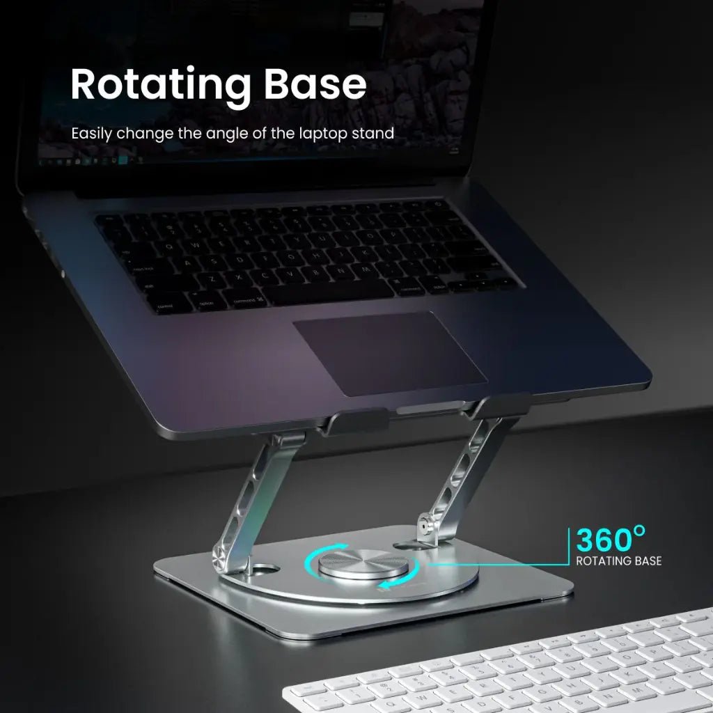 Portronics My Buddy Spinlight POR 2002 Adjustable Laptop Stand with Integrated 1200 RPM Cooling Fan