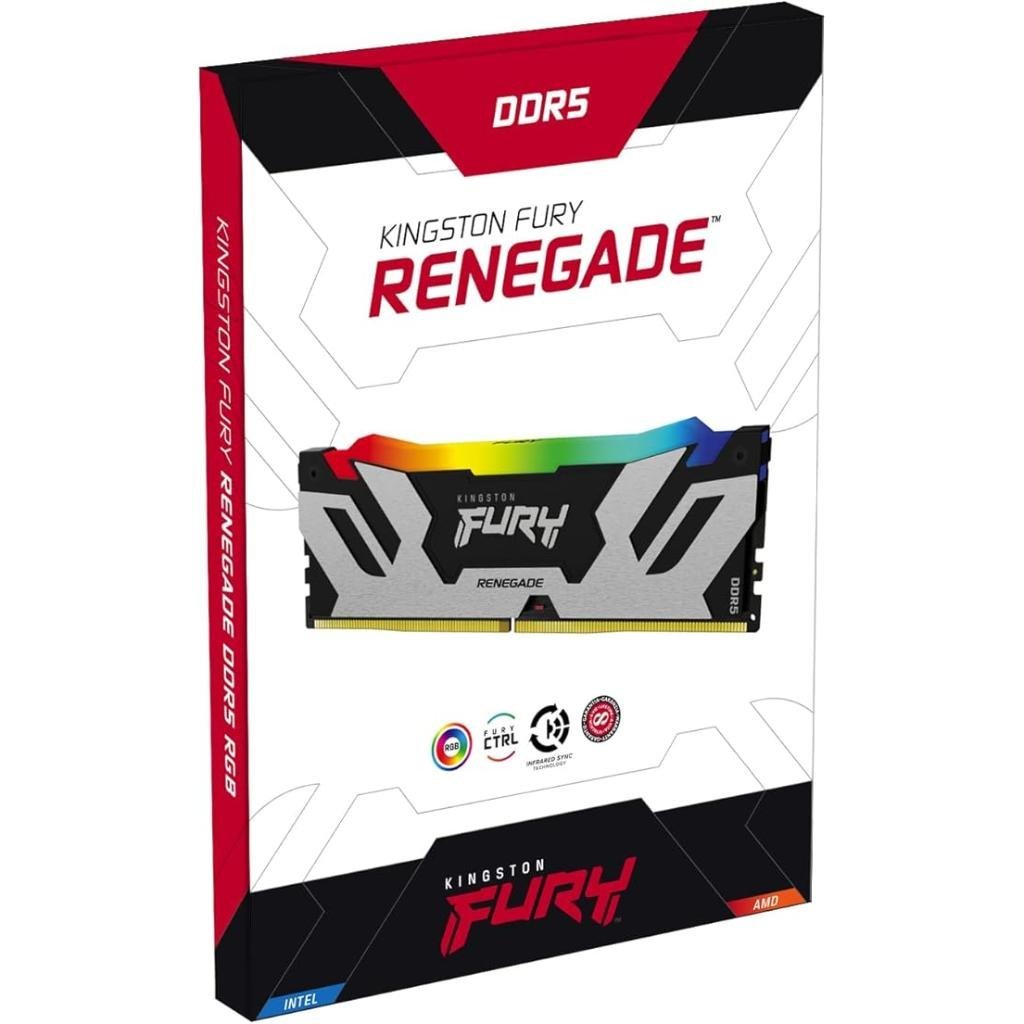 Kingston FURY Renegade RGB 32GB (2x16GB) DDR5 6400MHz CL32 Desktop Memory Kit