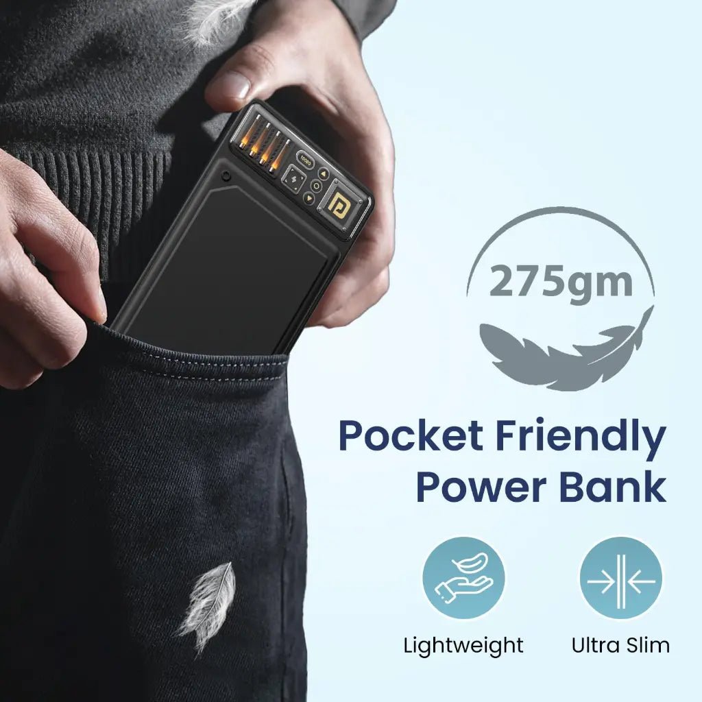 Portronics Luxcell C 10000mAh 22.5W Fast Charging Slim Power Bank (POR 2263)