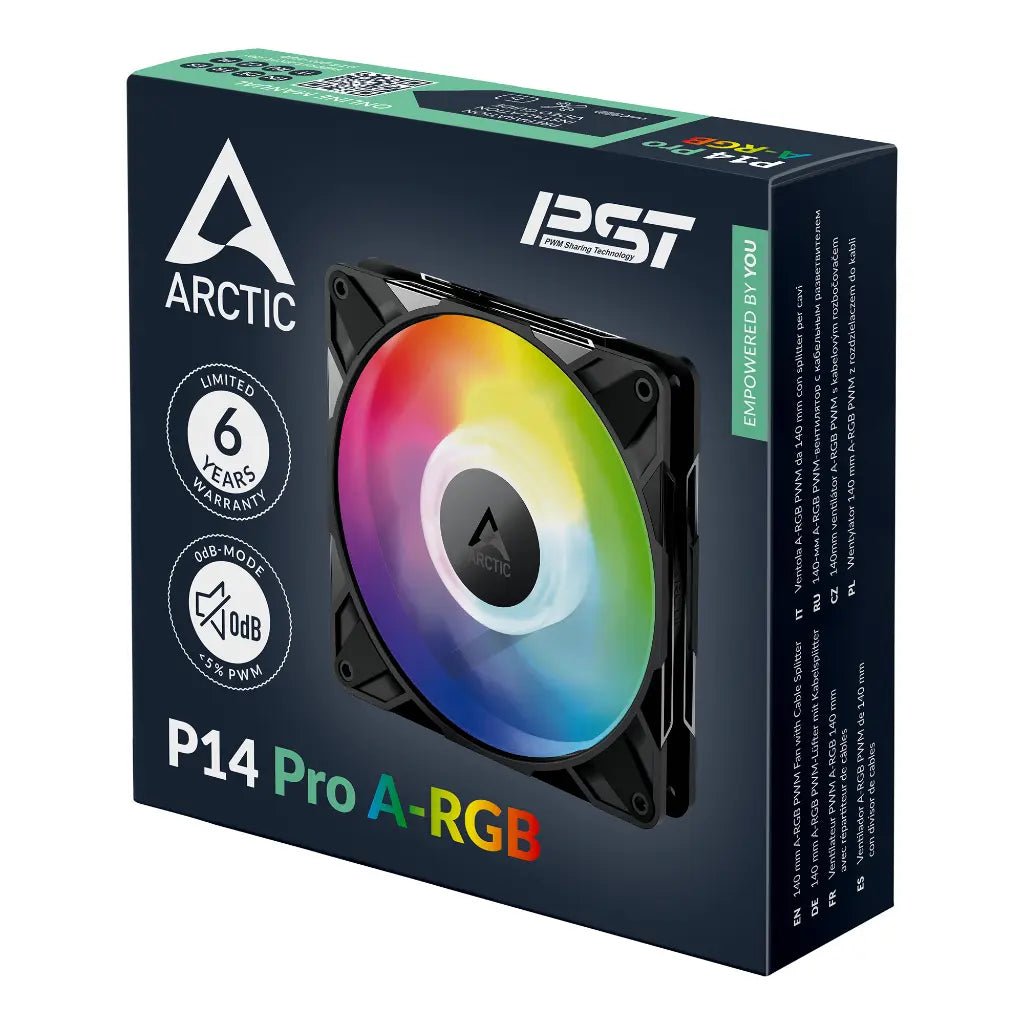 ARCTIC P14 Pro A-RGB 140mm PWM High-Performance Case Cooling Fan