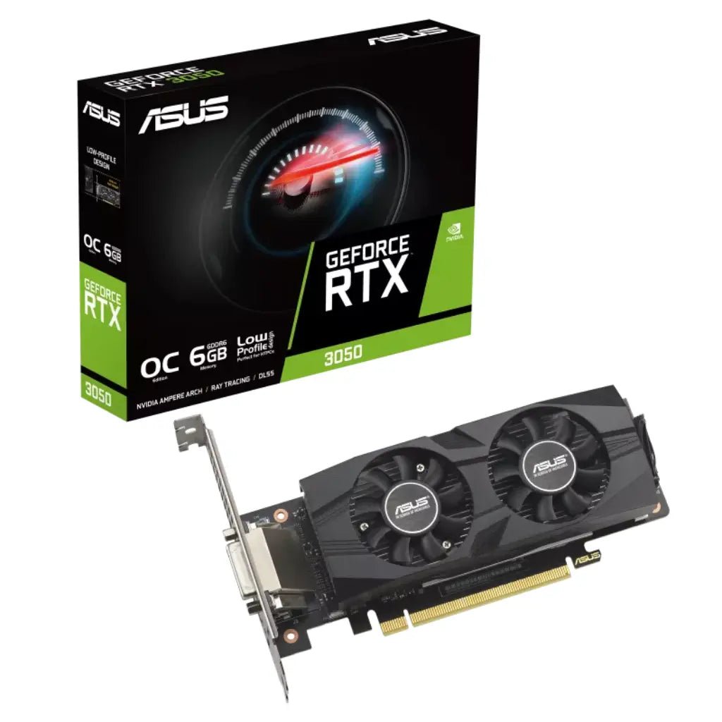 ASUS NVIDIA GeForce RTX 3050 6GB GDDR6 Low Profile Gaming Graphics Card