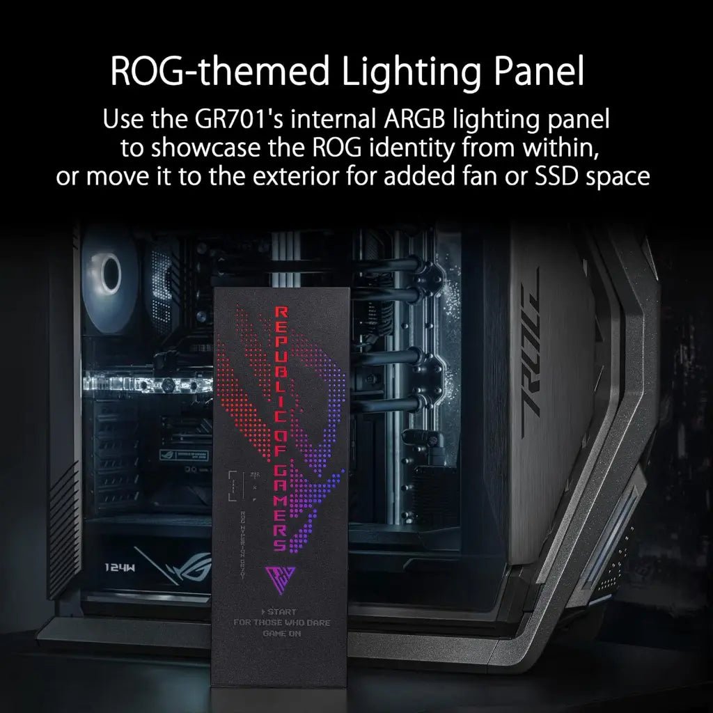 ASUS ROG Hyperion GR701 E-ATX Full Tower Gaming Case with Tempered Glass Panels - Black