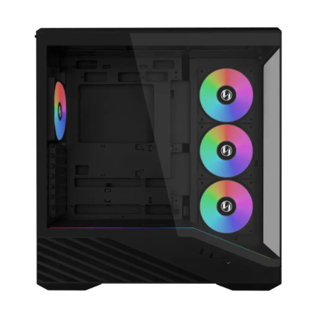 Lian Li Vector V100 Mid Tower Dual Tempered Glass PC Case with Back-Connect Support - Black