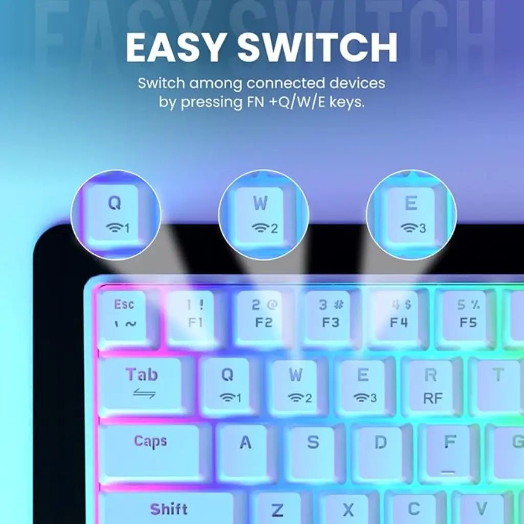 Portronics Hydra 10 (POR 1607) Mechanical Wireless Gaming Keyboard with RGB Backlighting