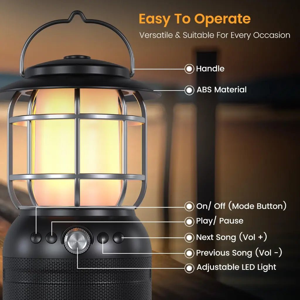Portronics iLumi II 16W Bluetooth 5.3 Portable Speaker with Integrated LED Lamp