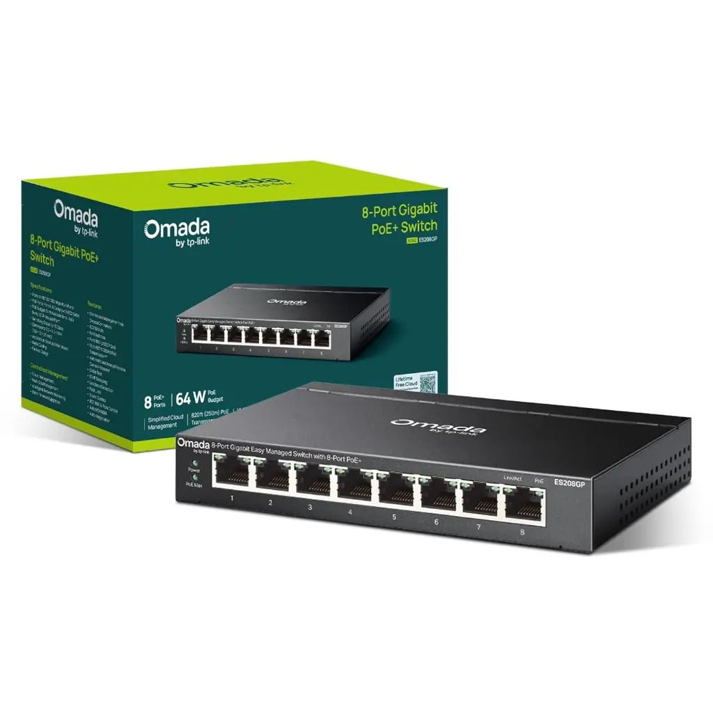 TP-Link Omada 8-Port Gigabit Easy Smart Managed Switch with Durable Metal Housing