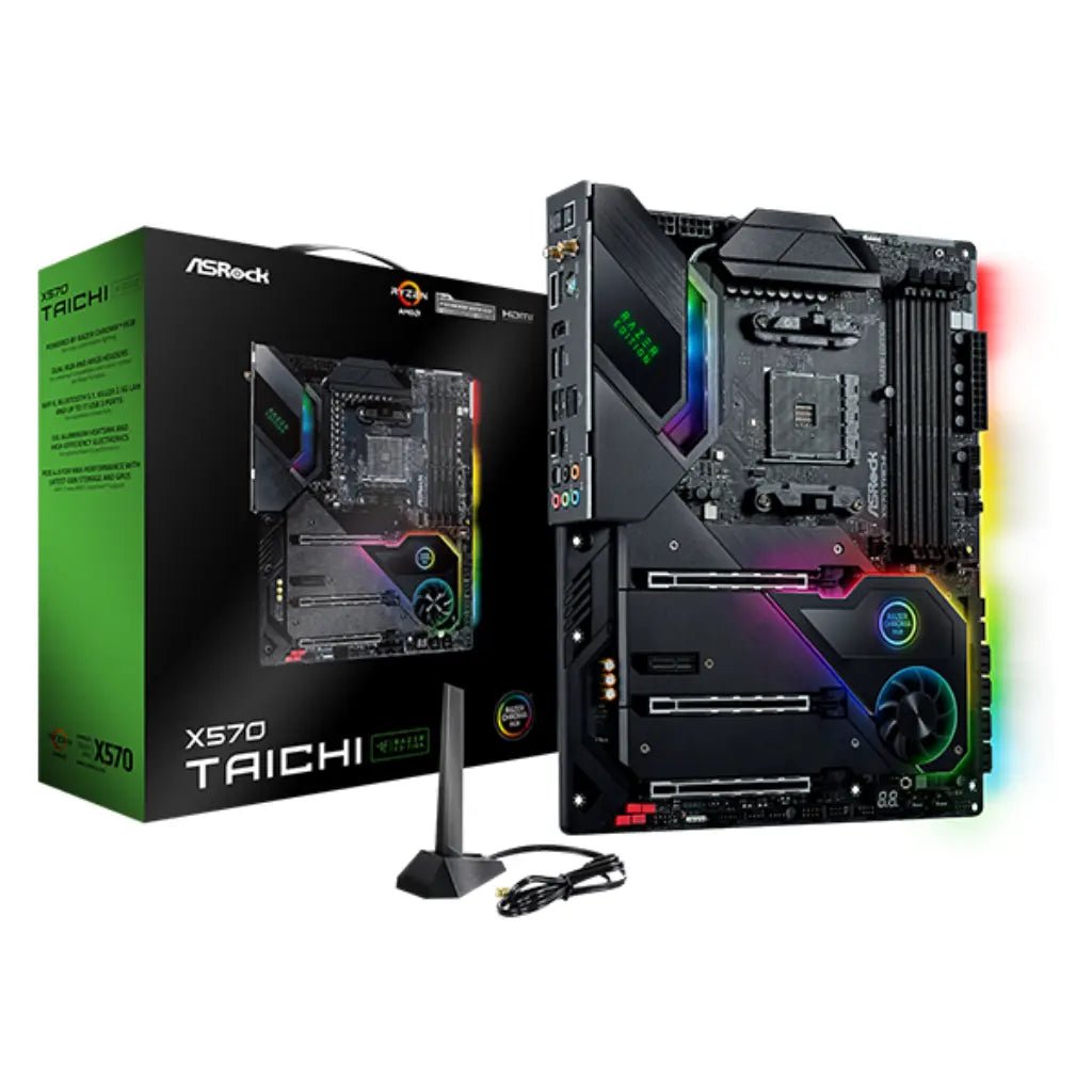 ASRock X570 Taichi Razer Edition AMD AM4 ATX Motherboard with WiFi 6 and DDR4 Support
