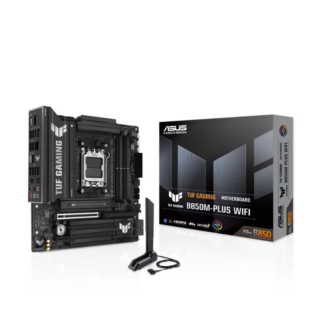 ASUS TUF GAMING B850M-PLUS WIFI AMD AM5 DDR5 Micro-ATX Motherboard with Wi-Fi 6E Support